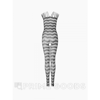 Боди-комбинезон черный в горизонтальную полоску (Impulse) (S-L) от sex shop primegoods фото 5