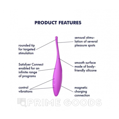 Вибратор для клитора Satisfyer Twirling Joy fuchsia от sex shop primegoods фото 3