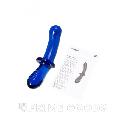Стеклянный фаллоимитатор Satisfyer Double Crystal (20×5,5 см) синий от sex shop primegoods фото 7