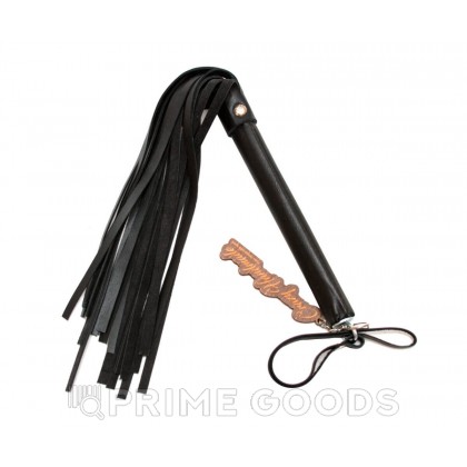 Плеть из натуральной кожи с черной ручкой от sex shop primegoods фото 3