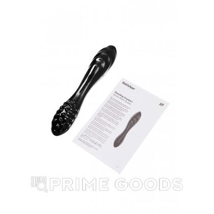 Стеклянный фаллоимитатор Satisfyer Dazzling Crystal (18,2×3,6 см), черный от sex shop primegoods фото 3