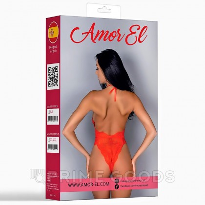 Боди эротический кружевной Amor El Felisa, красный S/M от sex shop primegoods фото 3