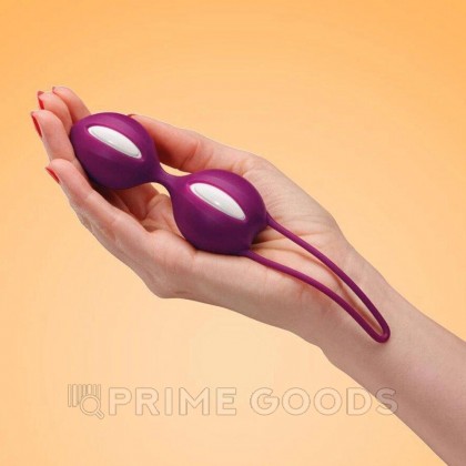 Вагинальные шарики Fun factory SMARTBALLS DUO, пурпурно-белые от sex shop primegoods фото 2