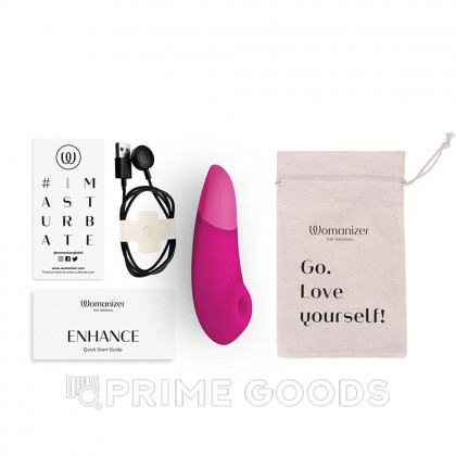 Бесконтактный клиторальный стимулятор Womanizer Enhance Vibrant Pink от sex shop primegoods фото 7