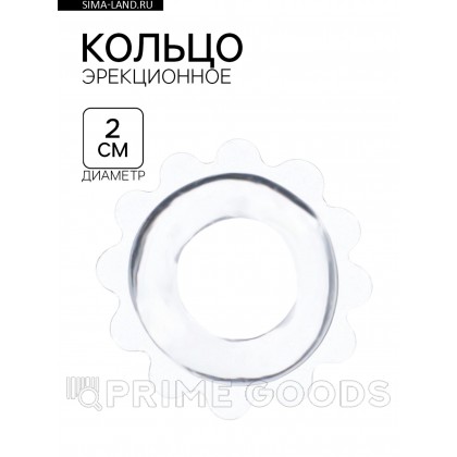 Эрекционное кольцо с рельефом прозрачное Оки Чпоки, D 2 см от sex shop primegoods фото 5