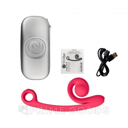 Вибратор для двойной стимуляции SVibe Snail CURVE розовый от sex shop primegoods фото 9