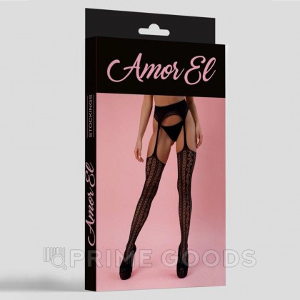 Чулки с поясом Paula (S/L) от sex shop primegoods фото 2