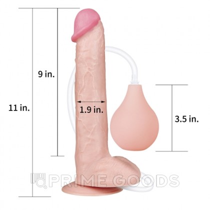 Фаллоимитатор Lovetoy (28×4,8 см) с имитацией эякуляции от sex shop primegoods фото 8