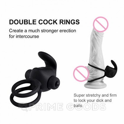 Эрекционное виброкольцо Power DUO clit cockring от sex shop primegoods фото 2