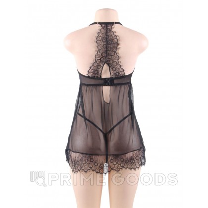 Обворожительный бэби-долл + стринги (черный; размер M-L) от sex shop primegoods фото 8