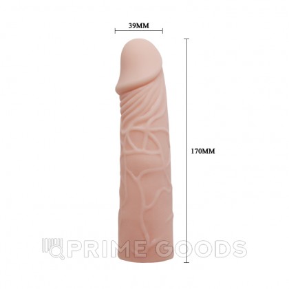 Насадка реалистик на член (170×39 мм) от sex shop primegoods фото 5