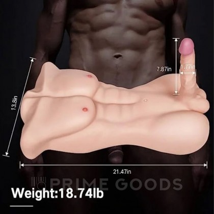 Спортивное мужское тело с фаллоимитатором (8,5 кг.) от sex shop primegoods фото 7