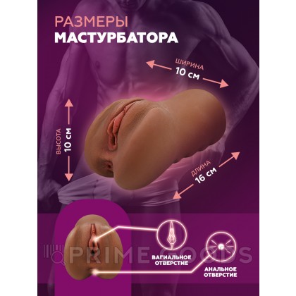 Мастурбатор реалистичный Honey (коричневый) от sex shop primegoods фото 4