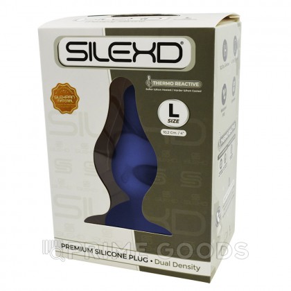 Анальный плаг Model 2 от SILEXD L голубой от sex shop primegoods фото 3