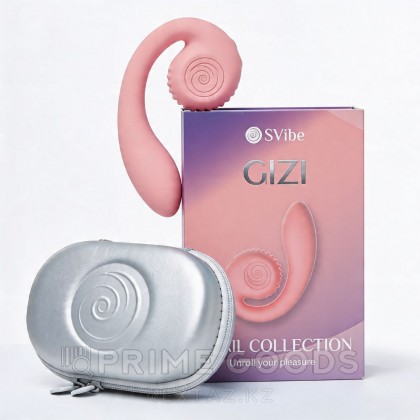 Двойной стимулятор точки G SVibe Snail GIZI персиково-розовый от sex shop primegoods фото 2