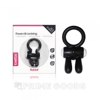 Эрекционное виброкольцо Power Rabbit clit cockring (черный) от sex shop primegoods