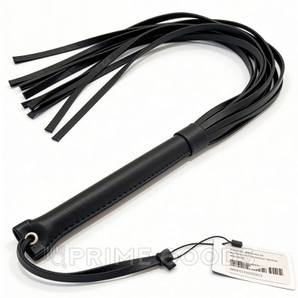 Флоггер из искусственной кожи с черной рукоятью от sex shop primegoods фото 2