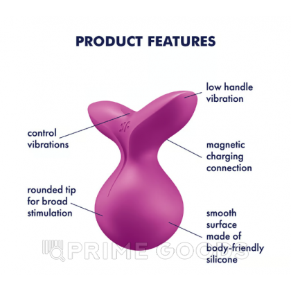 Стимулятор клитора Satisfyer Viva la Vulva 3, фиолетовый от sex shop primegoods фото 5