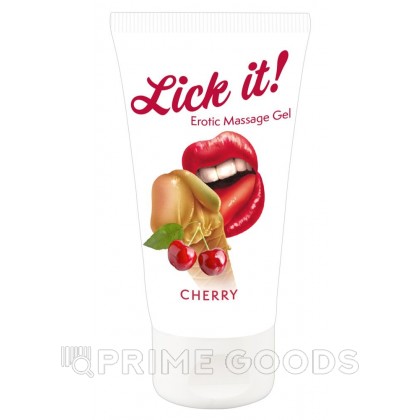 Массажный гель Lick It! с ароматом вишни, 50 мл от sex shop primegoods