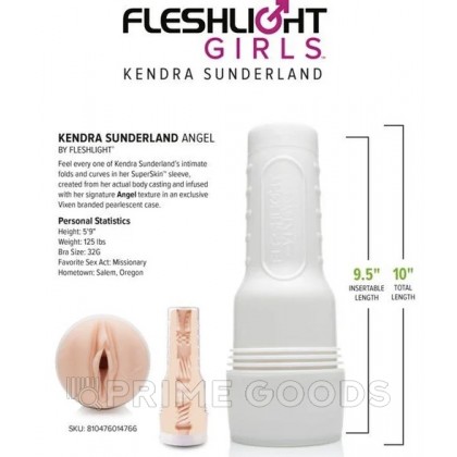 FLESHLIGHT SIGNATURE Мастурбатор Kendra Sunderland Angel от sex shop primegoods фото 11