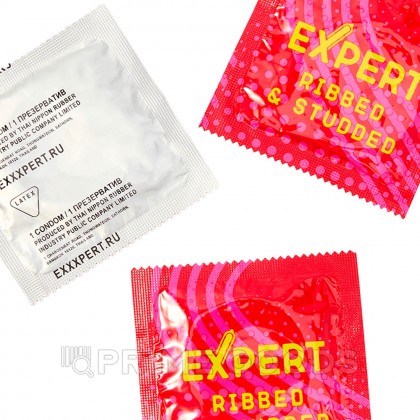 Презервативы EXPERT Ribbed&Studded, ребристо-точечные, 15 шт от sex shop primegoods фото 4
