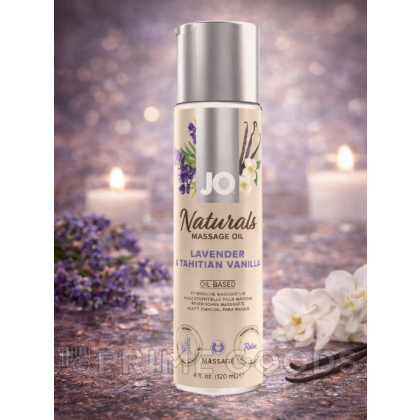 Массажное масло JO - Lavender & Vanilla/Лаванда и ваниль, 120 мл от sex shop primegoods фото 2