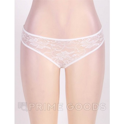 Кружевные трусики с доступом, белые, XS-S от sex shop primegoods фото 4