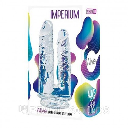 Двойной фаллоимитатор Alive Imperium (19×4,3 см) прозрачный от sex shop primegoods фото 2