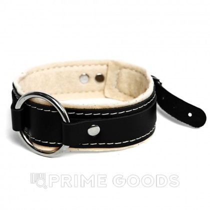 Ошейник с мягкой бежевой подкладкой Crazy Handmade от sex shop primegoods