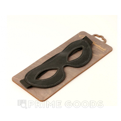 Открытая маска из натуральной кожи, овальная от sex shop primegoods фото 3