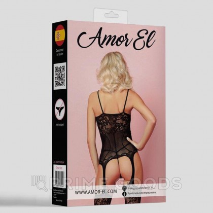 Кетсьюит (боди-комбинезон) Isabel S/L черный от sex shop primegoods фото 4