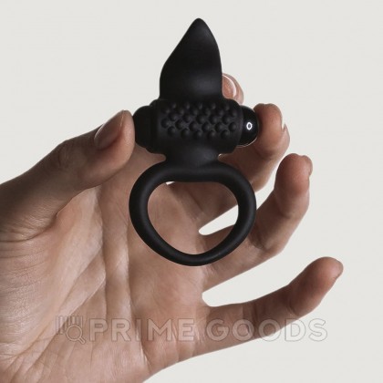 Эрекционное виброкольцо Lingus черное от Adrien lastic от sex shop primegoods фото 2