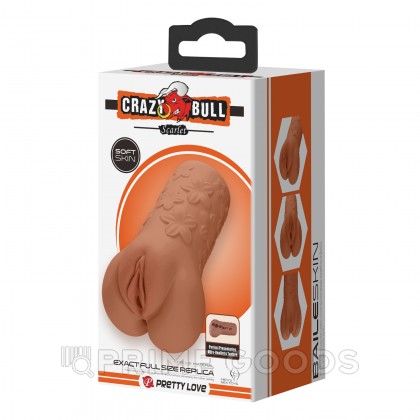 Реалистичный мастурбатор в виде вагины Scarlet темный от sex shop primegoods фото 2