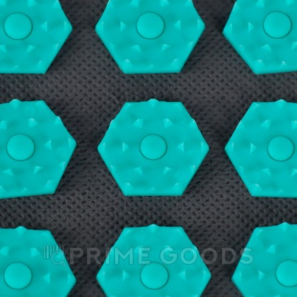 Ипликатор-коврик, тёмно-серый и бирюзовый, 28 × 64 см от sex shop primegoods фото 2