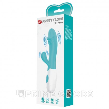 Бирюзовый вибратор-кролик Snappy (19) от sex shop primegoods фото 11