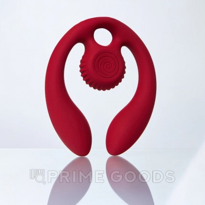 Стимулятор для пар SVibe Snail GIZI DUO бордовый от sex shop primegoods фото 6