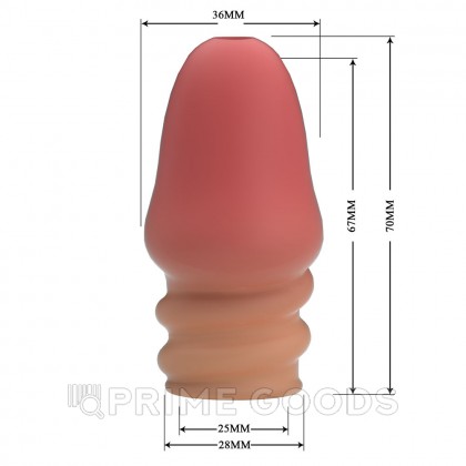 Стимулирующая насадка на головку пениса «Jeremye» телесная от sex shop primegoods фото 8