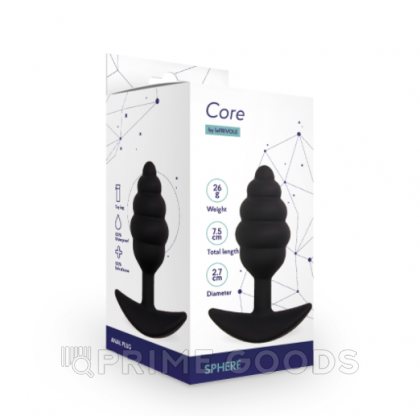 Анальная пробка Sphere, цвет черный (CORE) (M) от sex shop primegoods фото 3