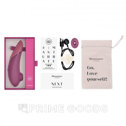 Бесконтактный клиторальный стимулятор Womanizer Next темно-розовый от sex shop primegoods фото 7