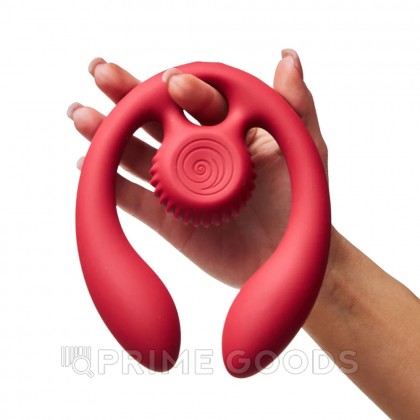 Стимулятор для пар SVibe Snail GIZI DUO бордовый от sex shop primegoods фото 11