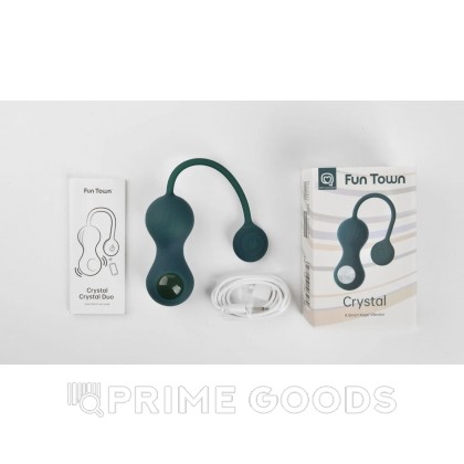 Тренажер Кегеля Magic Motion Crystal Duo темно-зеленый от sex shop primegoods фото 6
