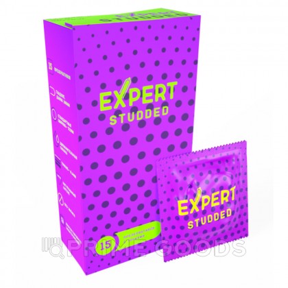 Презервативы EXPERT Studded, облегающие, точечные, 15 шт от sex shop primegoods фото 2