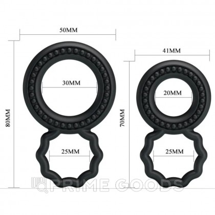 Комплект двойных эрекционных колец Ring power 2 шт. от sex shop primegoods фото 3