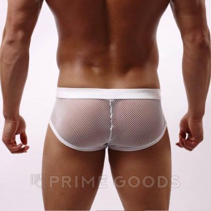 Плавки мужские белые  в сетку (размер S) от sex shop primegoods фото 2