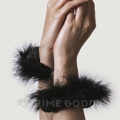 Металлические наручники с черными перьями Adrien Lastic от sex shop primegoods фото 2