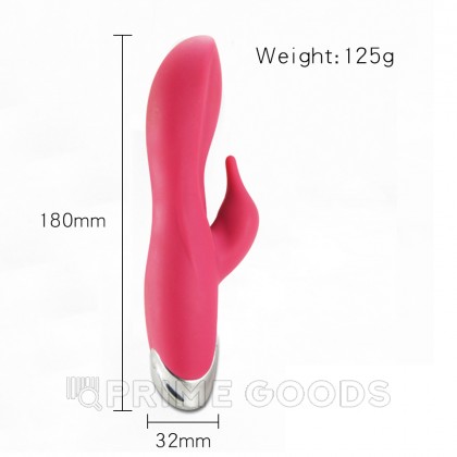 Вибратор с клиторальным стимулятором розовый от sex shop primegoods фото 5