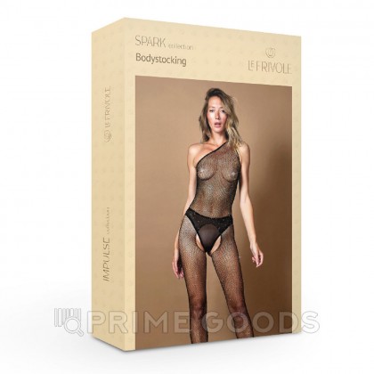 Боди-комбинезон на одно плечо со стразами Le Frivole Spark от sex shop primegoods фото 2