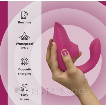 Бесконтактный клиторальный стимулятор Womanizer Blend, малиновый от sex shop primegoods фото 8