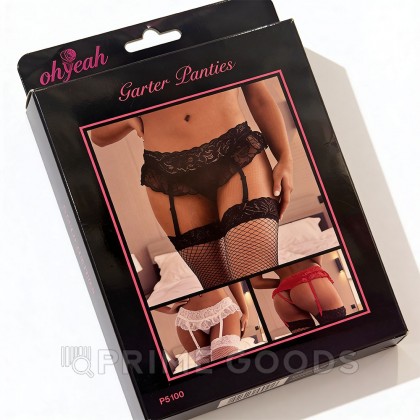 Пояс для чулок кружевной Black Sexy Bow (M-L) от sex shop primegoods фото 2