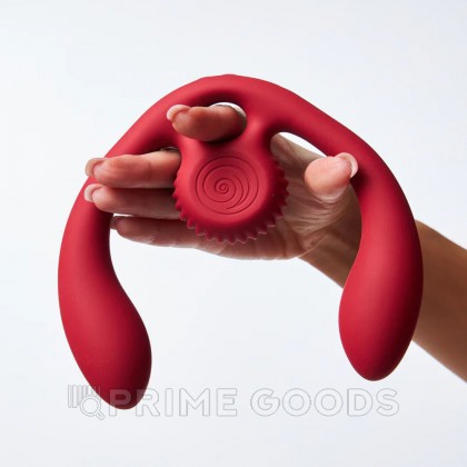 Стимулятор для пар SVibe Snail GIZI DUO бордовый от sex shop primegoods фото 3